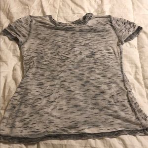 Grey and white shirt